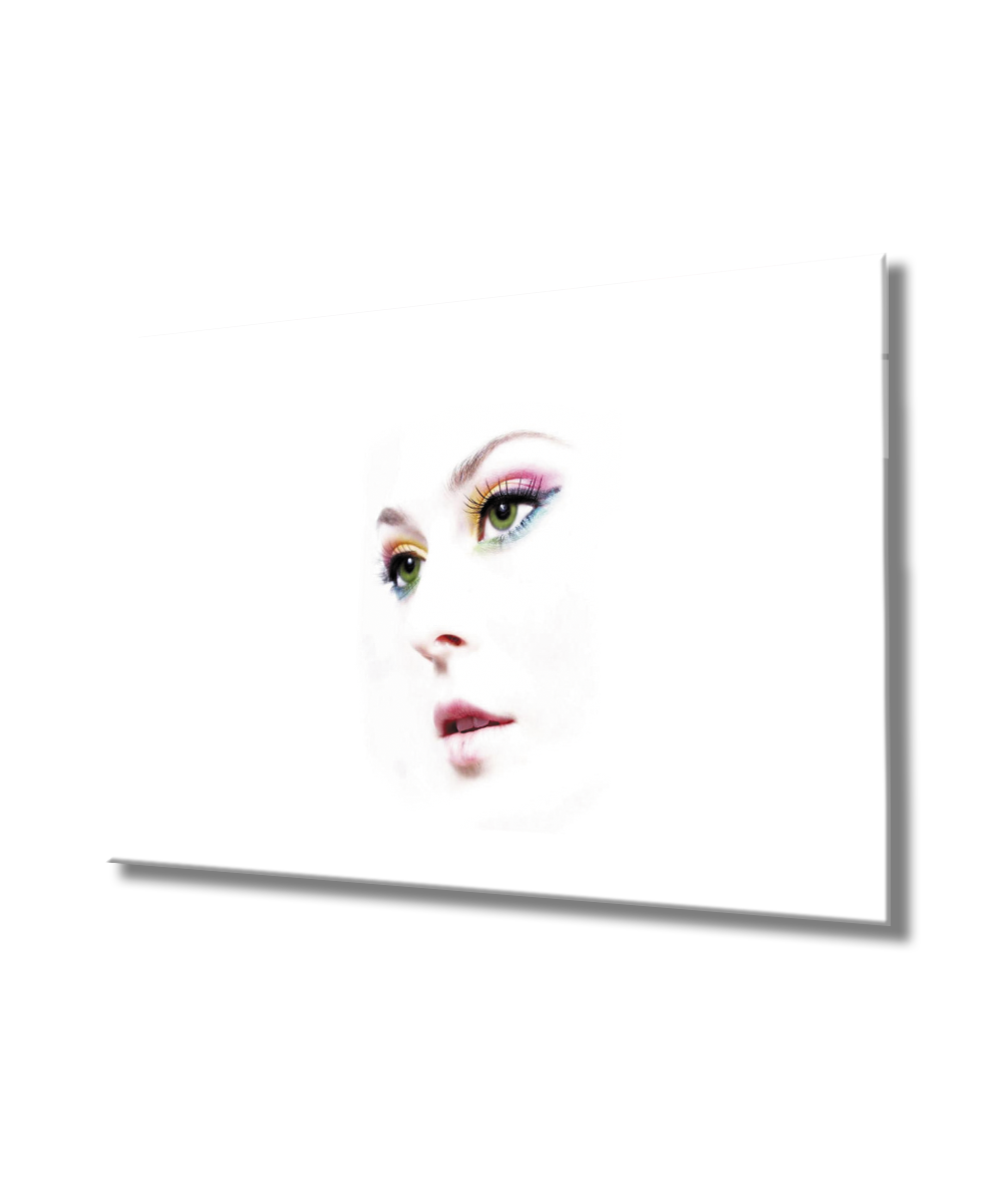 Kadınlar Sade Yüz Cam Tablo  4mm Dayanıklı Temperli Cam, Women Plain Face Glass Wall Art