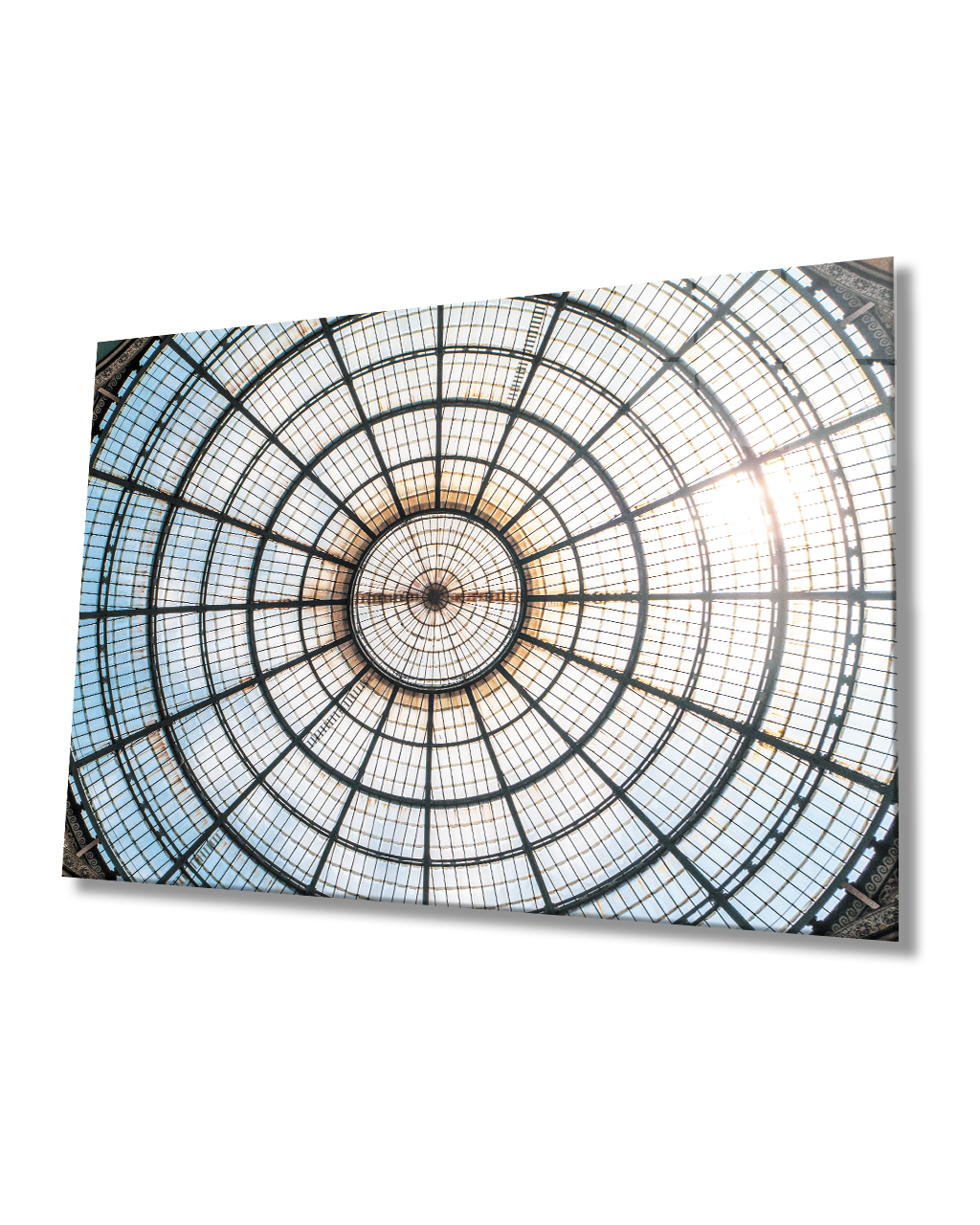 Dairesel Geometrik Cam Tablo 4mm Dayanıklı Temperli Cam Circular Geometric Glass Painting