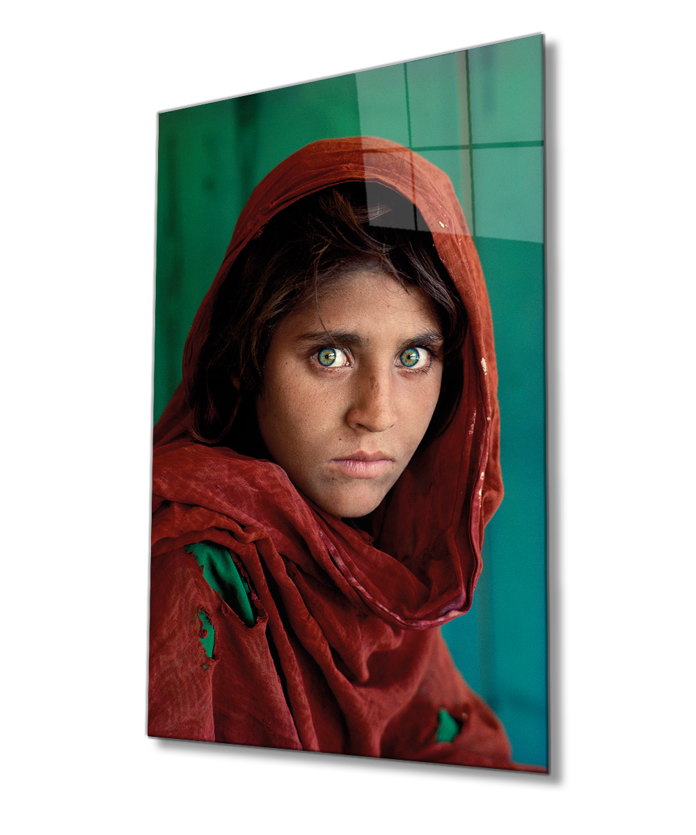 Afgan Kız Genç Cam Tablo 4mm Dayanıklı Temperli Cam