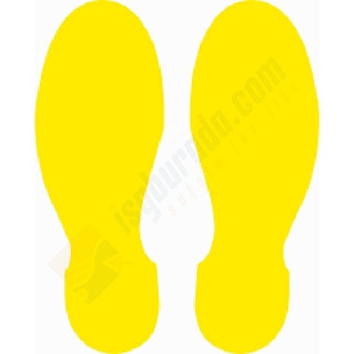Ayak İzi Etiketi Sarı Renk