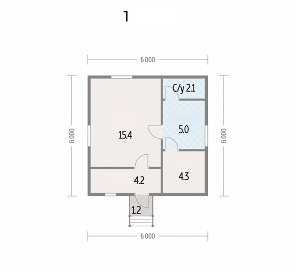 31m2 Ahşap Bungalov 1 Katlı TD73