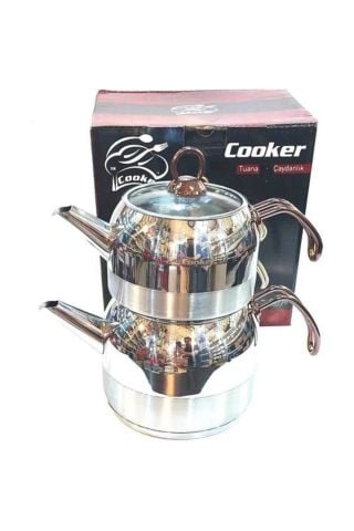 Cooker Çelik Çaydanlık Aile Boy Gold CKR2915