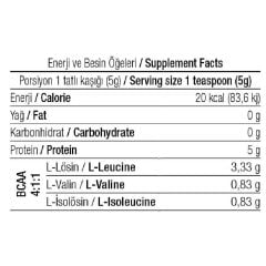 BCAA 4:1:1 500 gram Aromasız