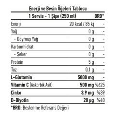 L-Glutamin + Vitamin C içeceği 250 ml 24 Adet