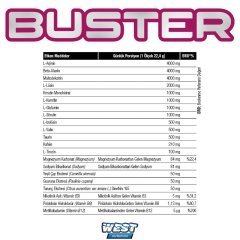 Buster Preworkout L-Arjinin & Beta- Alanin 22.4 gram Tek Paket Servis