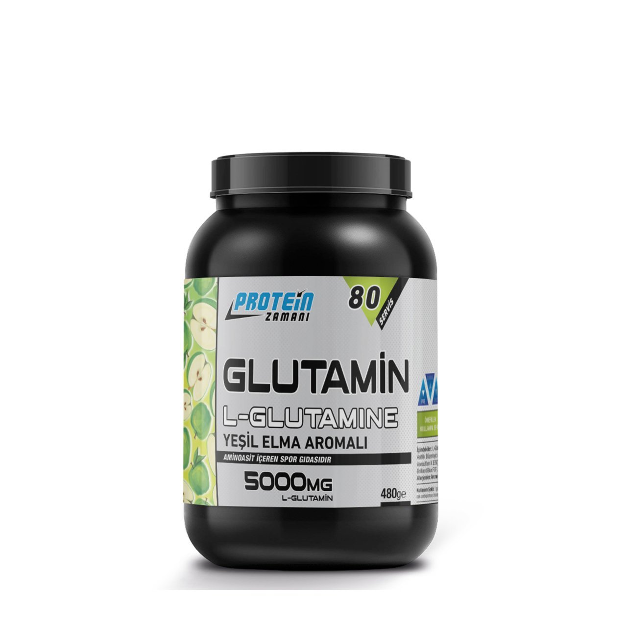 L-Glutamin 480 gram 80 Servis Yeşil Elma