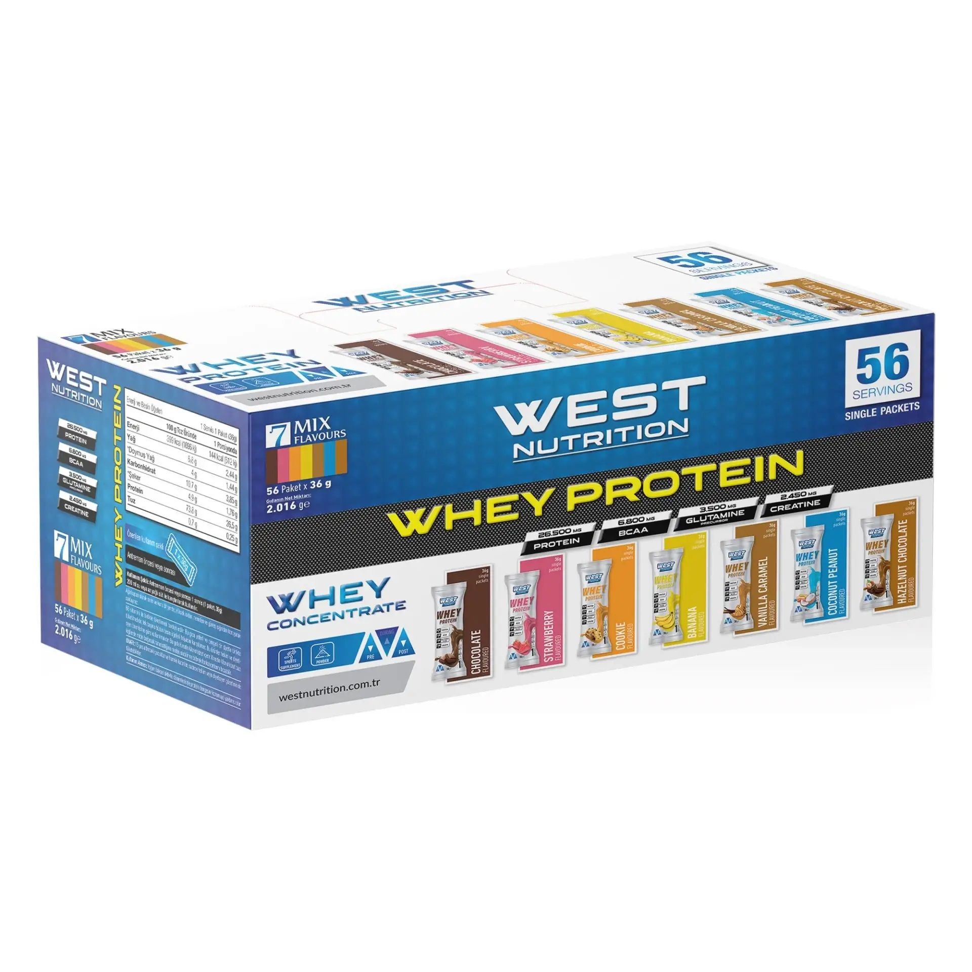Whey Protein Tozu 56 Servis Saşe