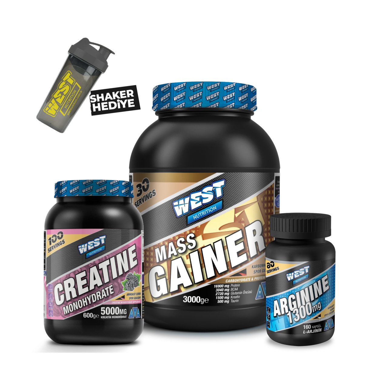 Mass Gainer 3000 gr - Kreatin - L-Arjinin Paketi