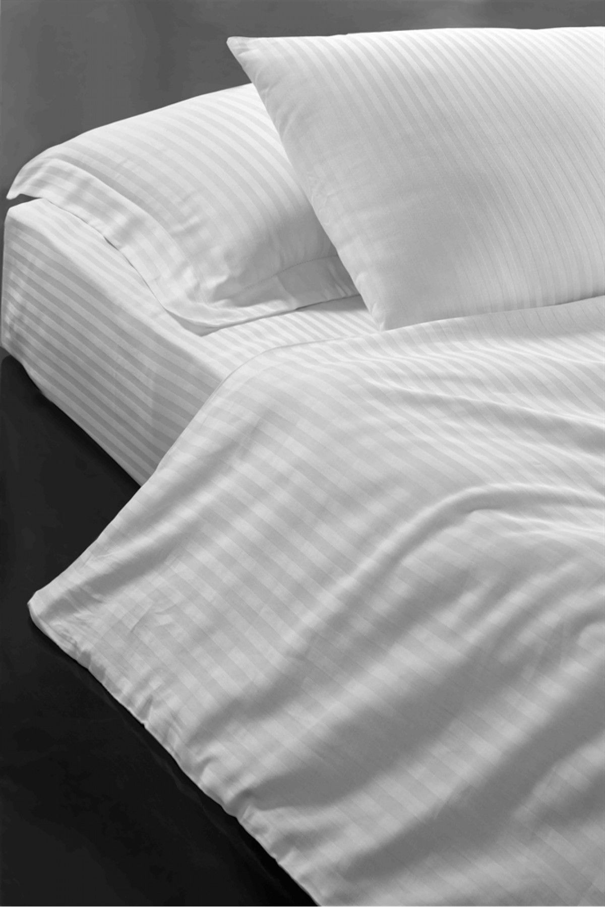 Yastık Kılıfı, 50x70+20, Kapaklı, Saten, Beyaz