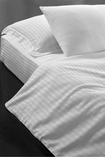Yastık Kılıfı, 50x70+20, Kapaklı, Saten, Beyaz