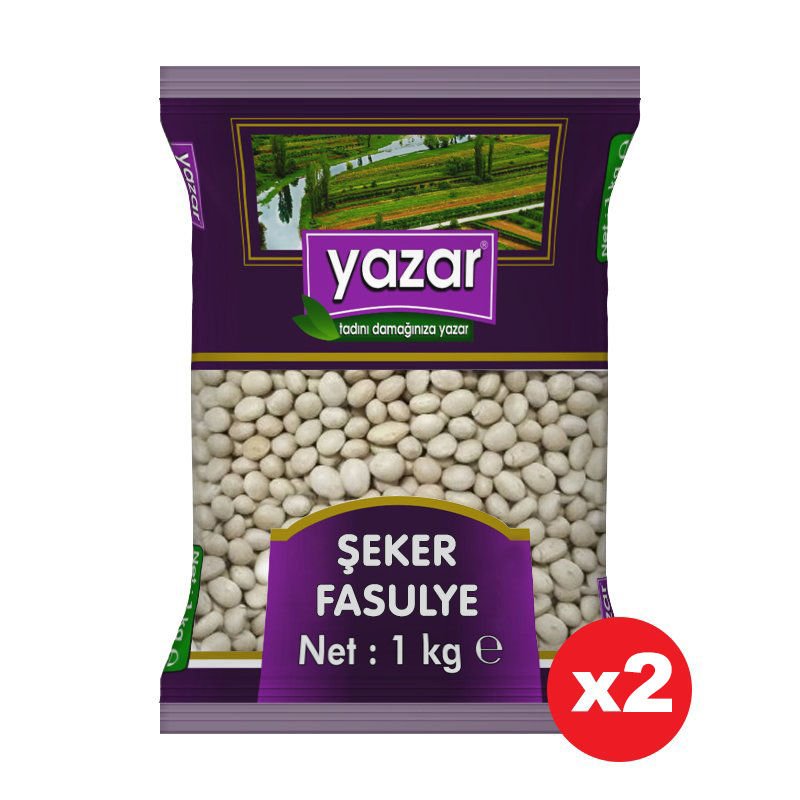 Yazar Şeker Fasulye 1 Kg x 2 Paket