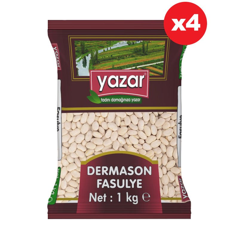 Yazar Dermason Fasulye 1 Kg. x 4 Paket