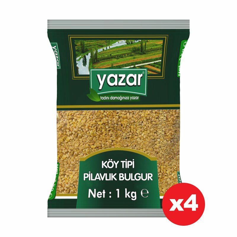 Yazar Köy Tipi Pilavlık Bulgur 1 Kg x 4 Paket