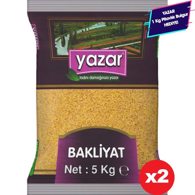 Yazar Pilavlık Bulgur 5 Kg x 2 Paket