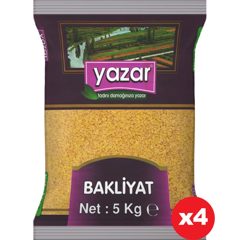 Yazar Pilavlık Bulgur 5 Kg x 4 Paket