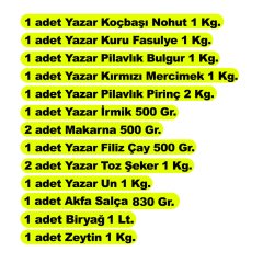 Yazar Ramazan Paketi 13 Parça 14 Kg