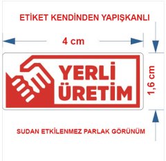 Yerli Üretim Etiketi 1 Paket 1000 Adet