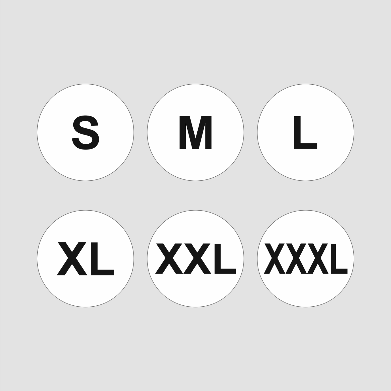 Size/Beden Etiketi (XS-S-M-L-XL-2XL-3XL)
