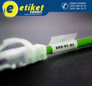 Beyaz 13B Kablo Etiketi (2,5x3,5cm) 1 Paket 2100 Kablo Etiketler Lazer Yazıya Uygundur Koyu Renk Kablolar İçin Uygundur. A4 Formatında