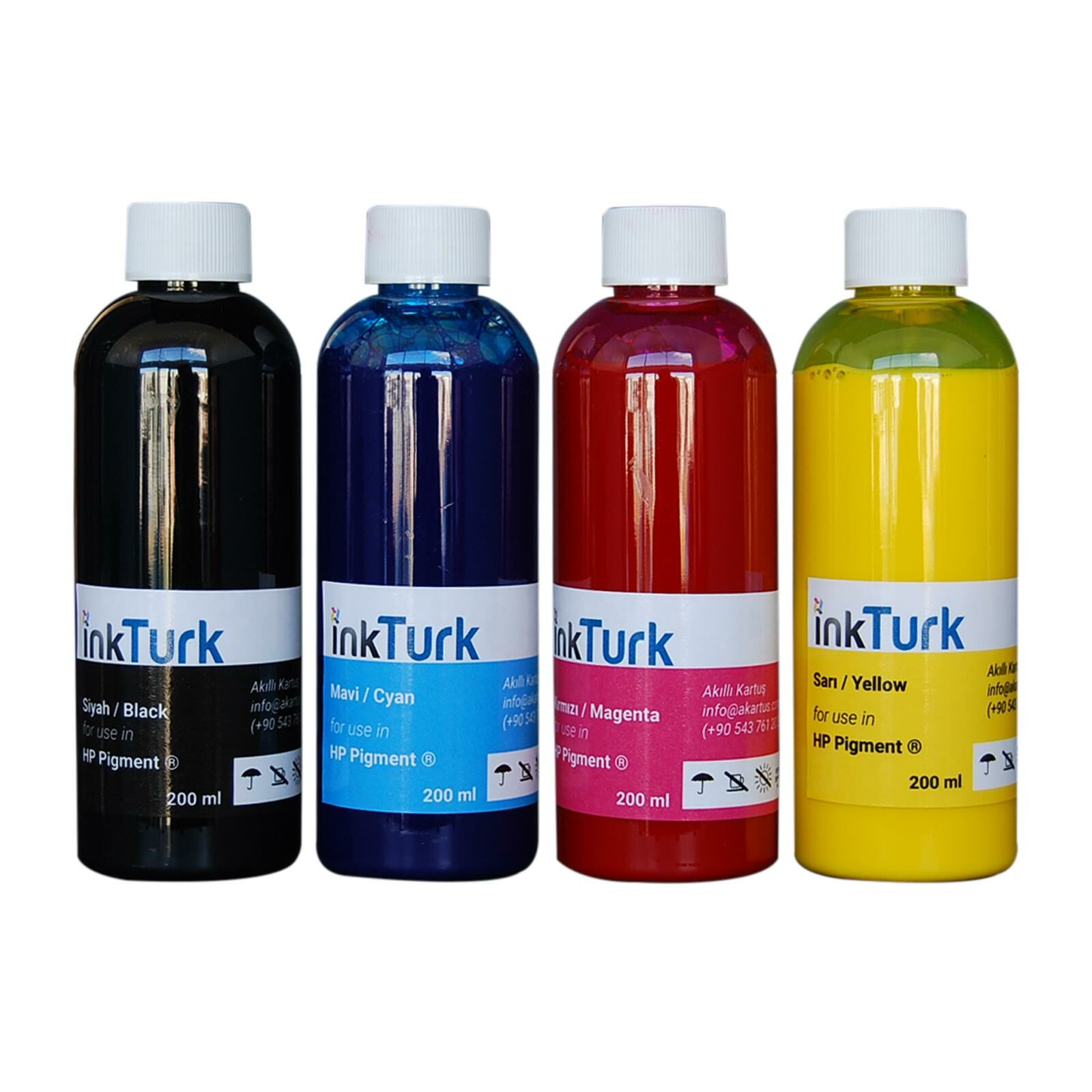 InkTurk Pigment Mürekkep Epson L15160 uyumlu 4x 200ml