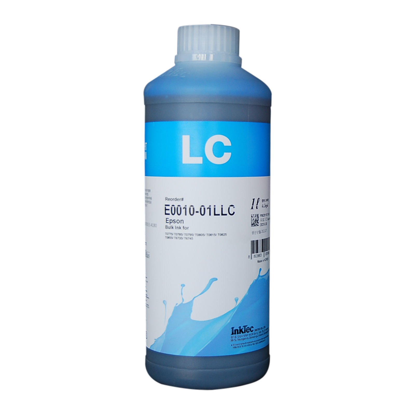InkTec Dye Mürekkep Açık Mavi Epson uyumlu E0010-01LLC - 1 Litre