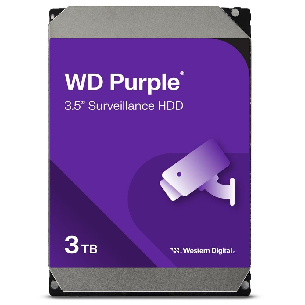 WESTERN DİGİTAL Purple 3TB 5400rpm 64MB Sata3 3.5'' 7x24 Güvenlik Harddisk (WD30PURX)