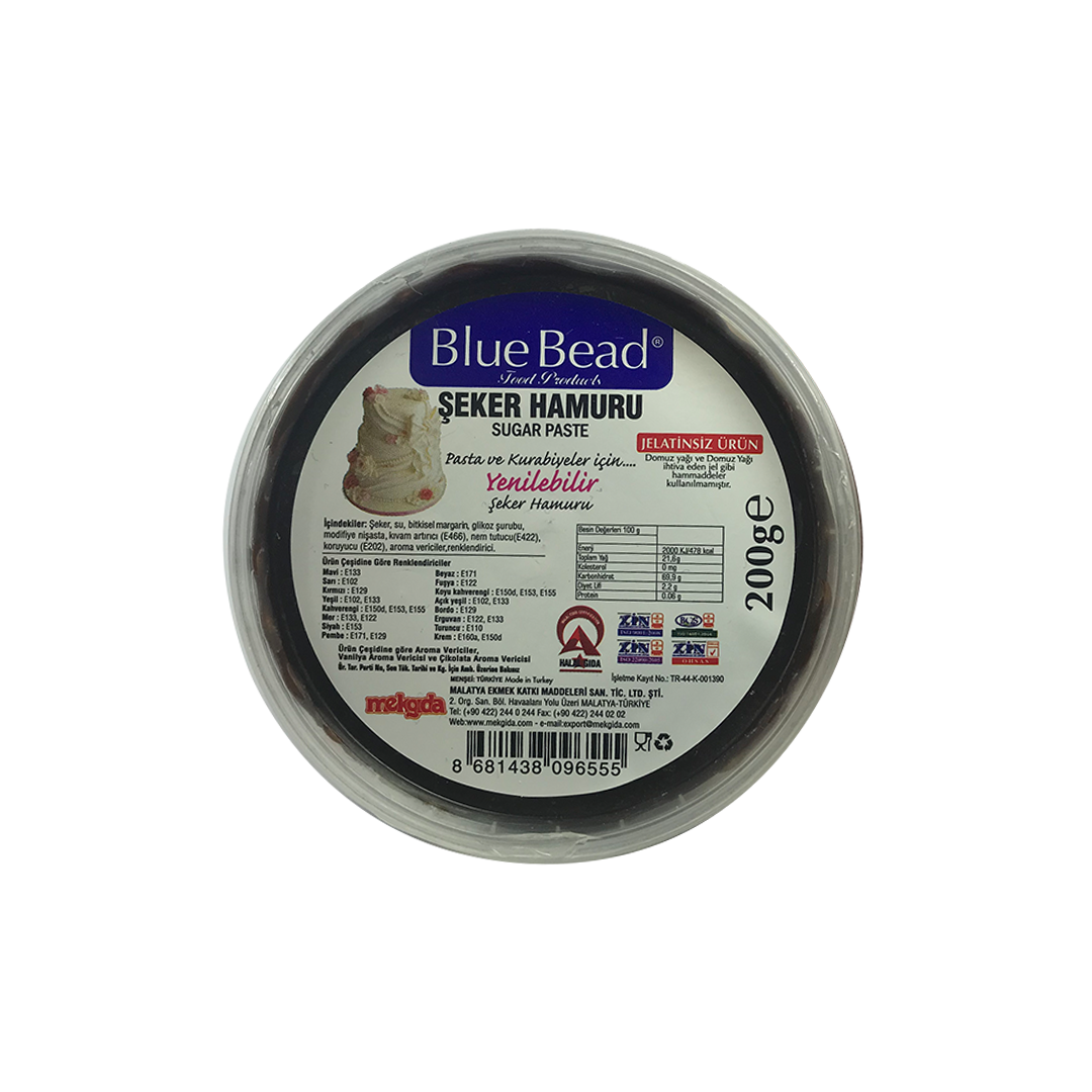Blue Bead Şeker Hamuru Siyah 200 gr