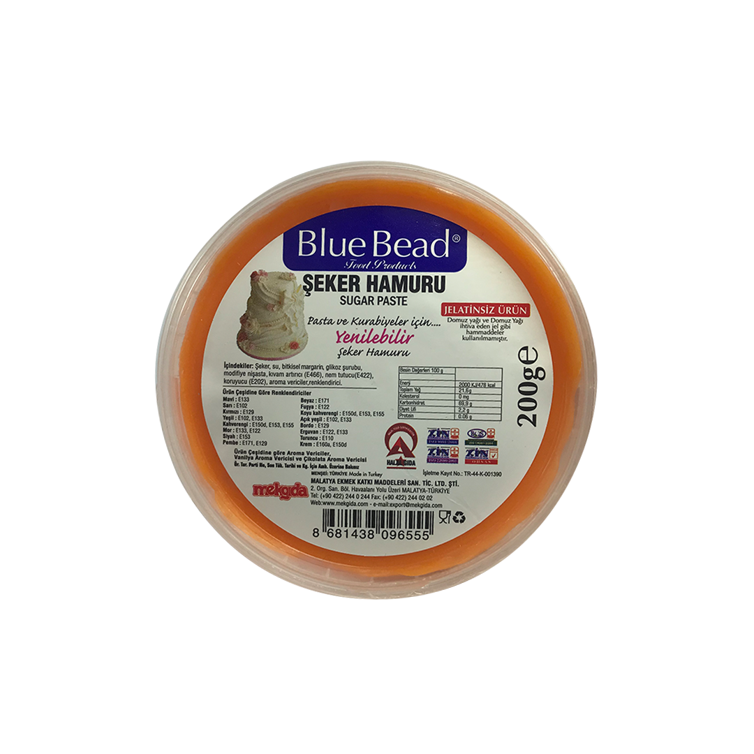 Blue Bead Şeker Hamuru Turuncu 200 gr