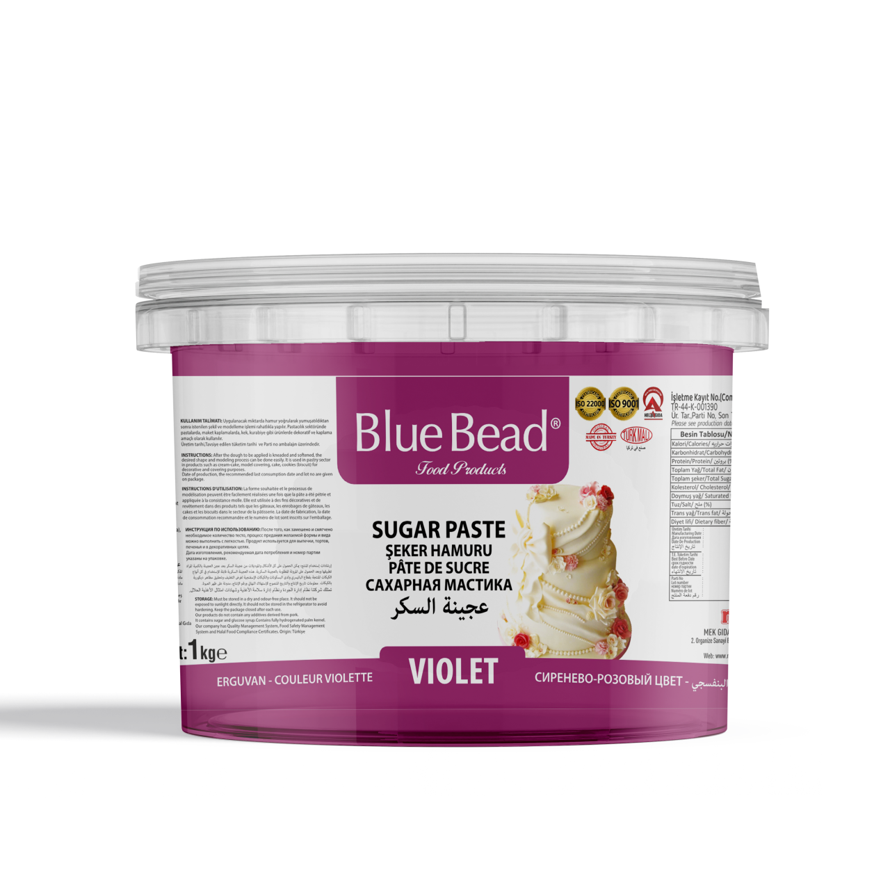 Blue Bead Erguvan Şeker Hamuru 1 KG