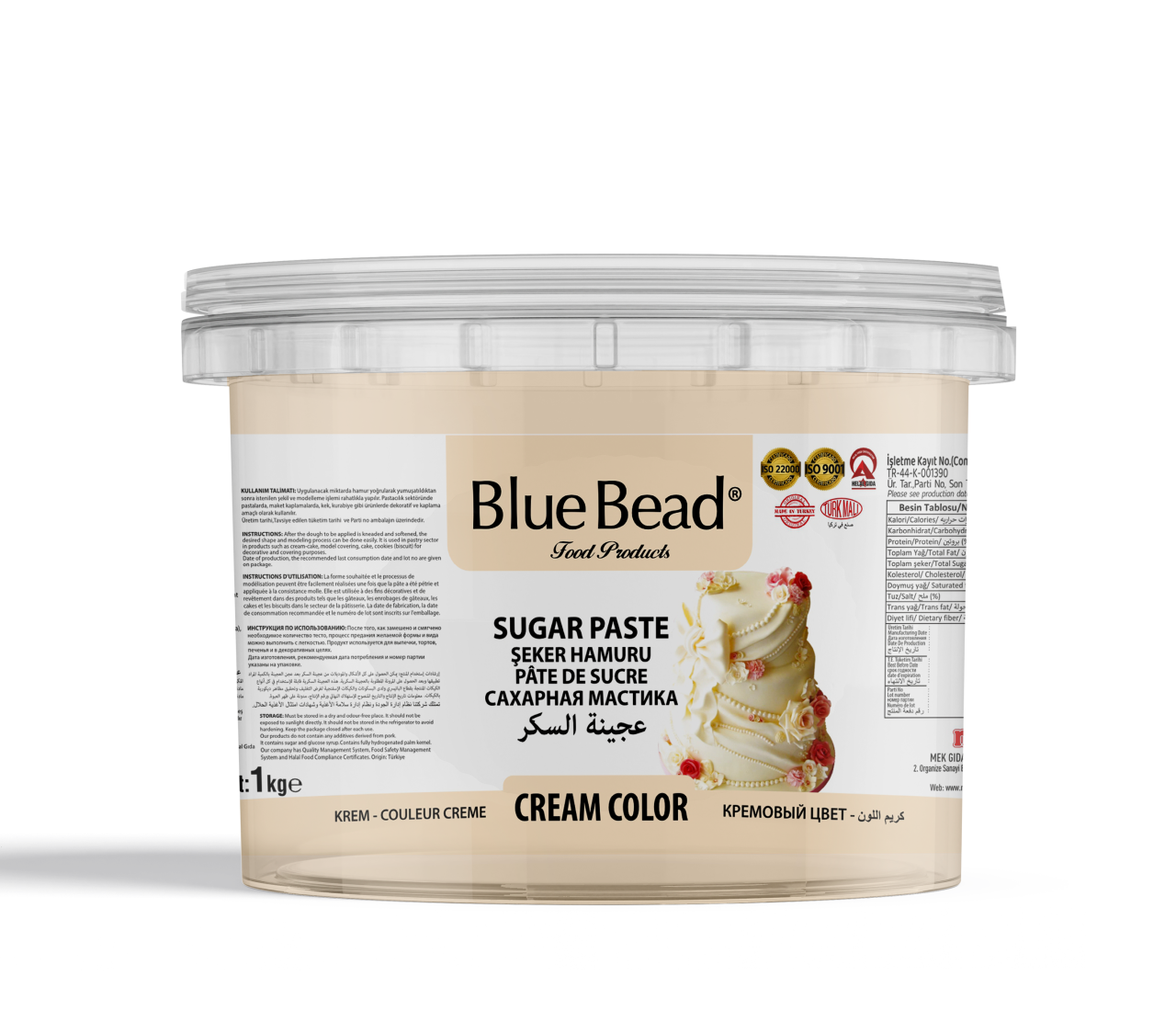 Blue Bead Krem Şeker Hamuru 1 KG