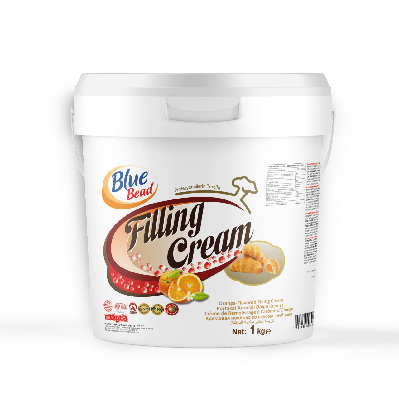 Blue Bead Portakallı Dolgu Kreması  1 KG