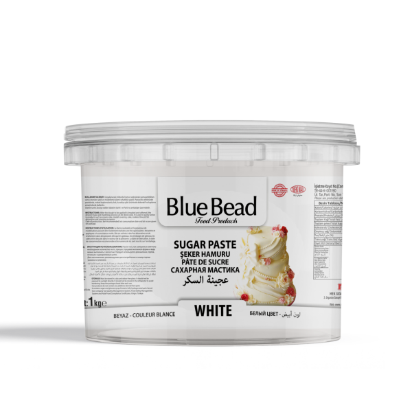 Blue Bead Şeker Hamuru Beyaz 1 KG