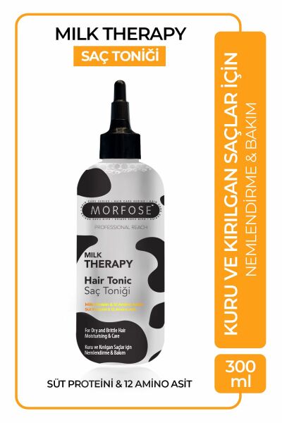 Morfose Milk Therapy Niacinamide ve Ceramide İçeren Nemlendirici Saç Bakım Toniği 300 ml