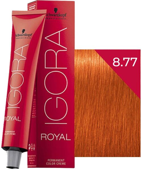 Schwarzkopf Igora Royal Saç Boyası 8.77 Yoğun Bakır Açık Kumral 60 ml