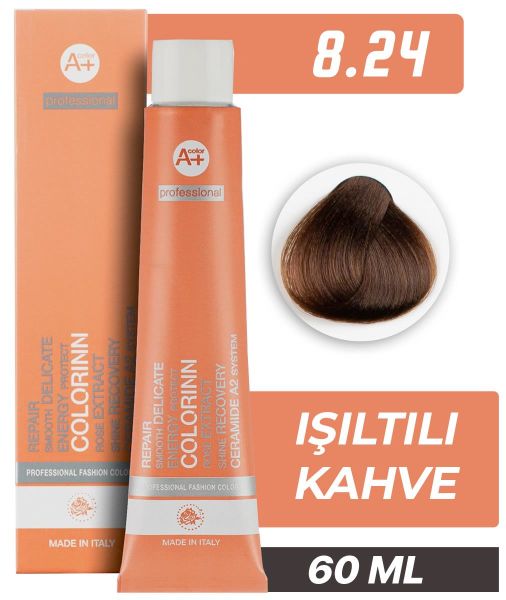 Colorinn Professional Tüp Saç Boyası 8.24 Işıltılı Kahve 60 ml