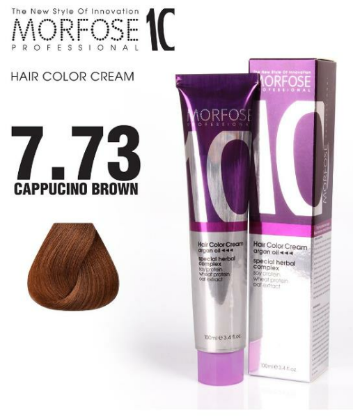 Morfose 10 Saç Boyası 7.73 Kapuçino Kahve 100 ml
