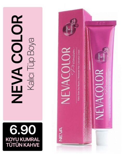 Neva Color Tüp Saç Boyası 6.90 Koyu Kumral Tütün Kahve 50 ml