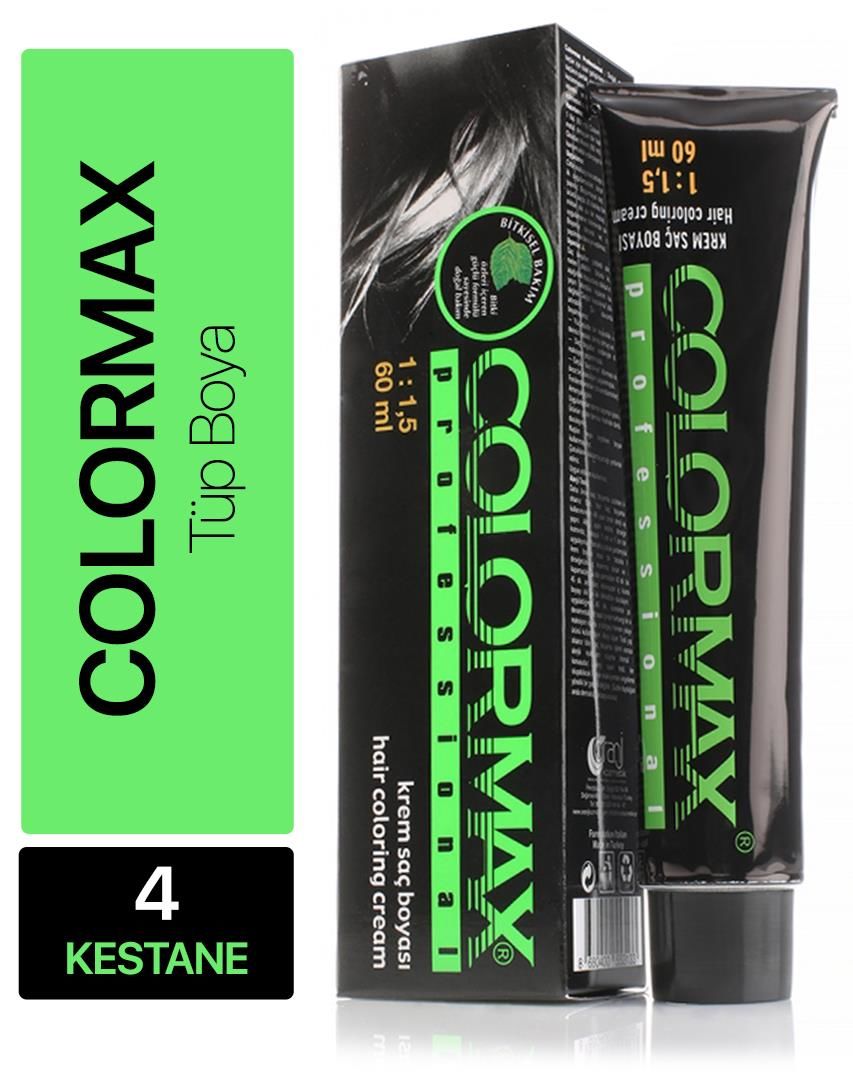 Colormax Tüp Saç Boyası 4 Kestane 60 ml