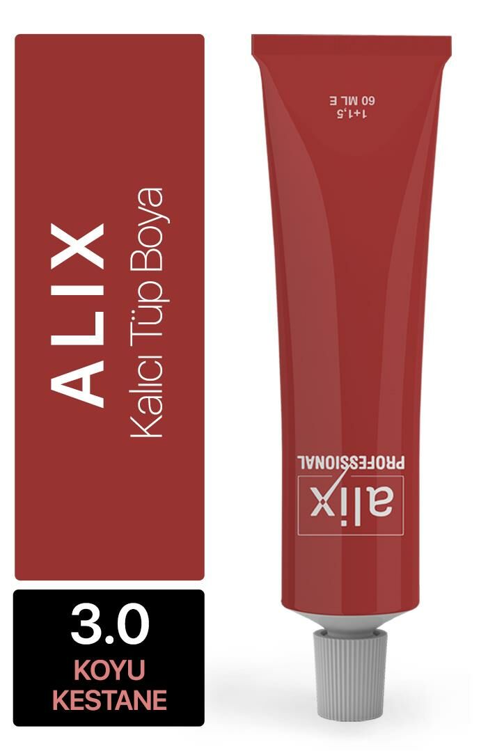 Alix Tüp Saç Boyası 3.0 Koyu Kestane 60 ml
