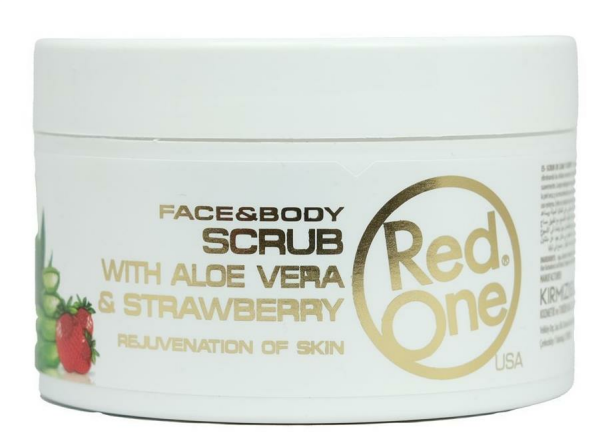 Red One Aloe Vera Özlü Face Body Scrub Peeling Çilek 450 ml