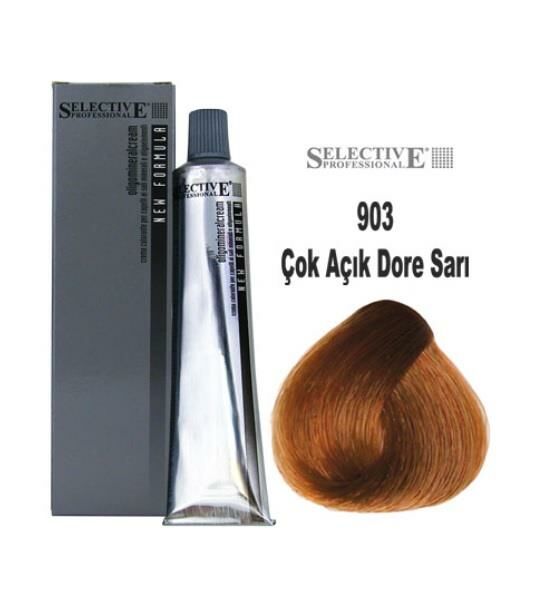 Selective Professional Tüp Saç Boyası 903 Çok Açık Dore Sarı 60 ml
