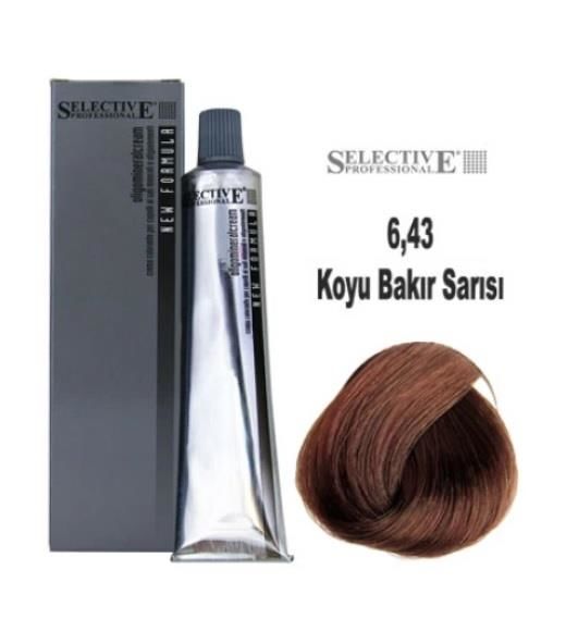 Selective Professional Tüp Saç Boyası 6.43 Koyu Bakır Sarısı 60 ml