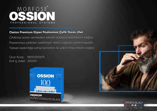 Morfose Ossion 100'lü Super Stainless Yarım Bıçak Jilet