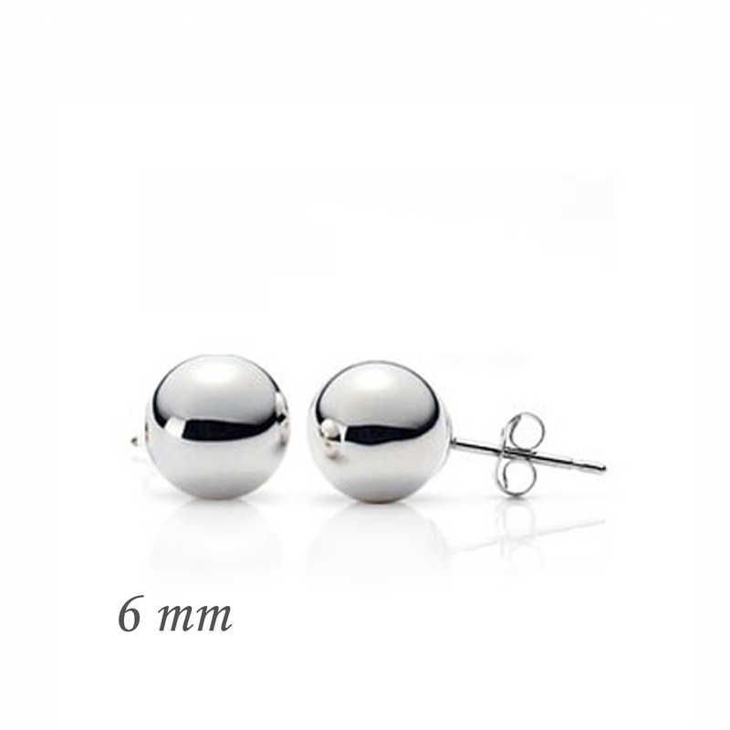 925 Ayar Gümüş Top Küpe - 6 mm