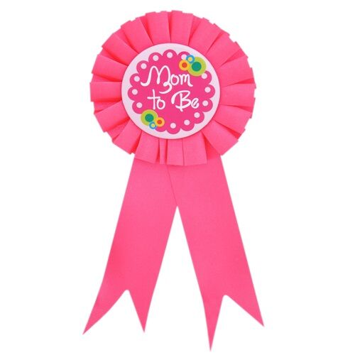 Parti Aksesuar Mom To Be Yazılı Rozet Pembe Renk