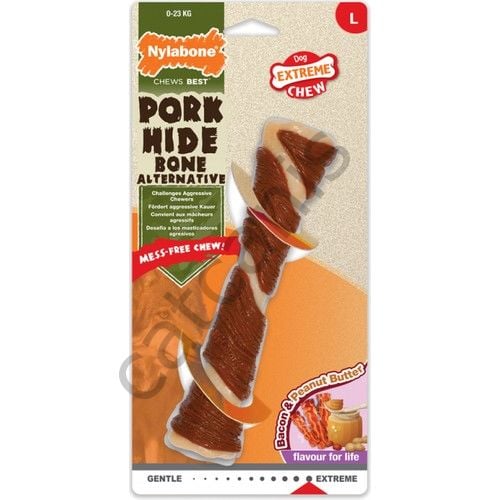 Nylabone 850656-NYLABONE Bacon Peanut Butter Domuz Aromalı Çiğneme Kemiği L