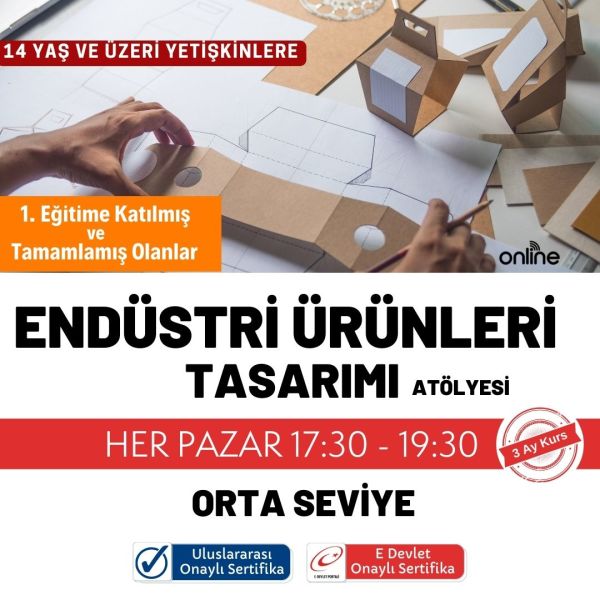 Endüstri Ürünleri Tasarımı Eğitimi- Orta Seviye (+14 Yaş ve Yetişkin)