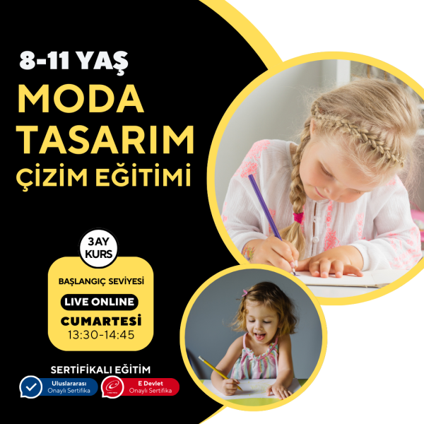 8-11 Yaş Moda Tasarımı Çizim Eğitimi(Online)