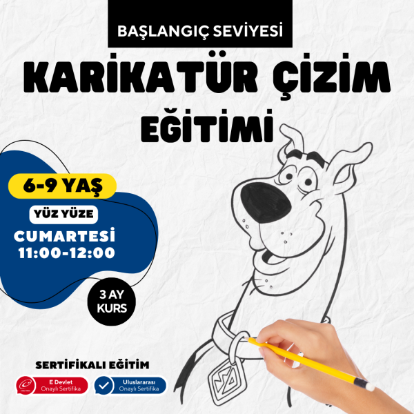 Karikatür Çizim Eğitimi - Yüz Yüze (Başlangıç Seviyesi) (6-9 Yaş )