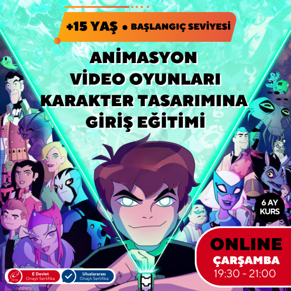 Animasyon Karakter Tasarımına Giriş Eğitimi (+15 yaş)